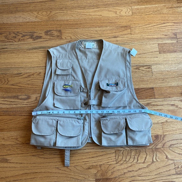 NWT Vintage L.L. Bean Khaki Fishing Utility Vest Size Medium - Picture 10 of 11
